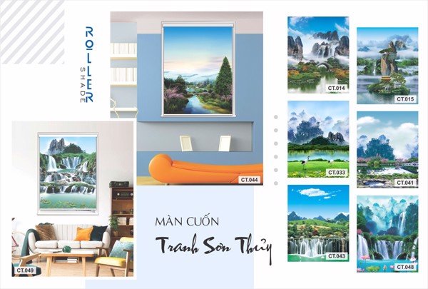 Bộ sưu tập màn cuốn tranh sơn thủy