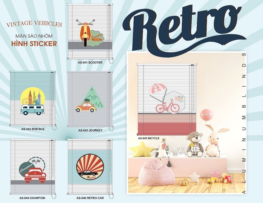 BST Hình màn nhôm Retro Vintage