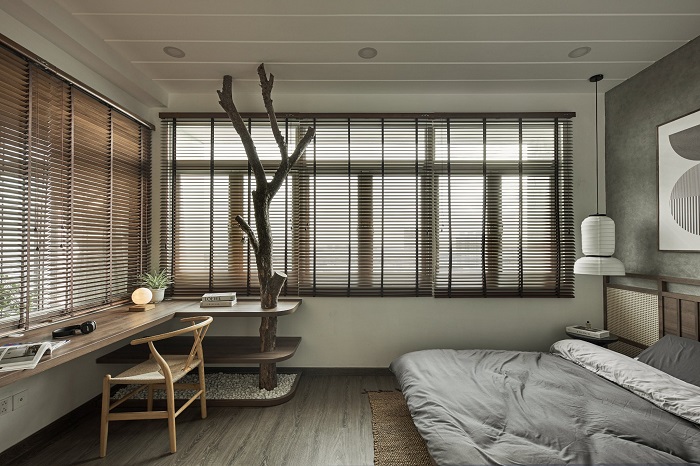 Màn gỗ mang vẻ đẹp từ thiên nhiên vào không gian sống. Nguồn: M.E.I Home